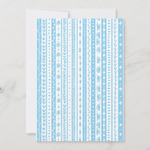 Blommigt doodle rand i baby blue och vitt
