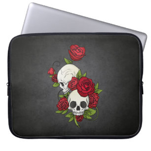 Blommigt Döskallars Dia de los Muertos Laptop sl Fodral