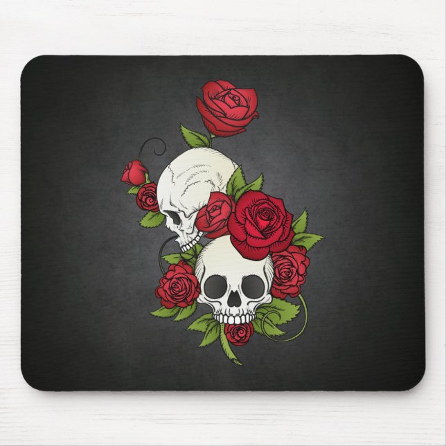Blommigt Döskallars Dia de los Muertos | Mousepad Musmatta (Framsidan)