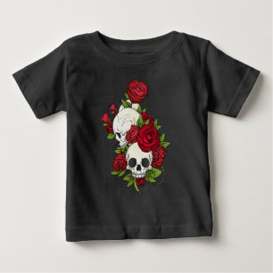 Blommigt Döskallars Dia de los Muertos Shirt T