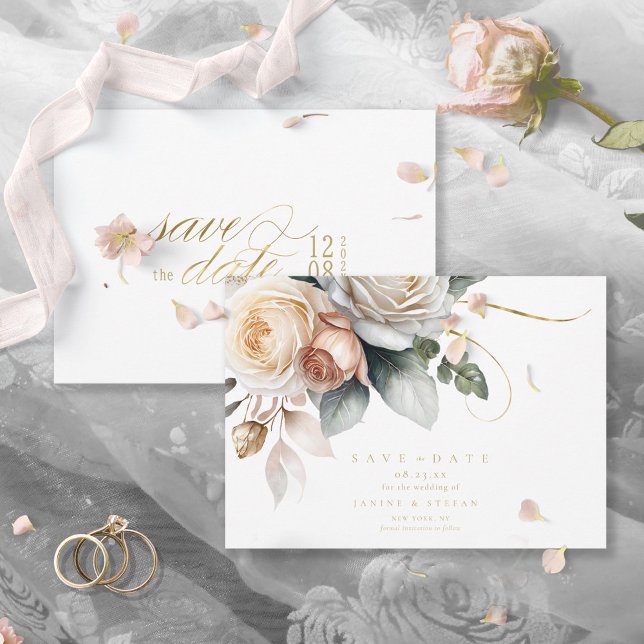 Blommigt Drama Bröllop Grönt-ID1022 Spara Datumet (Skapare uppladdad)