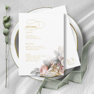 Blommigt Drama Bröllop Menu ID1022 Meny