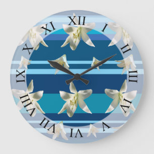 Blommigt Dream Art Wall Clock Stor Klocka
