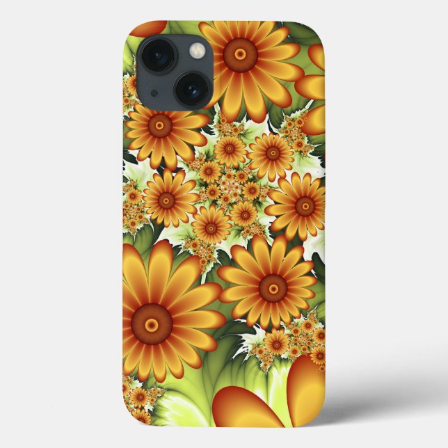 Blommigt Dream, Modern Abstrakt Flower Fractal Art (Baksida)