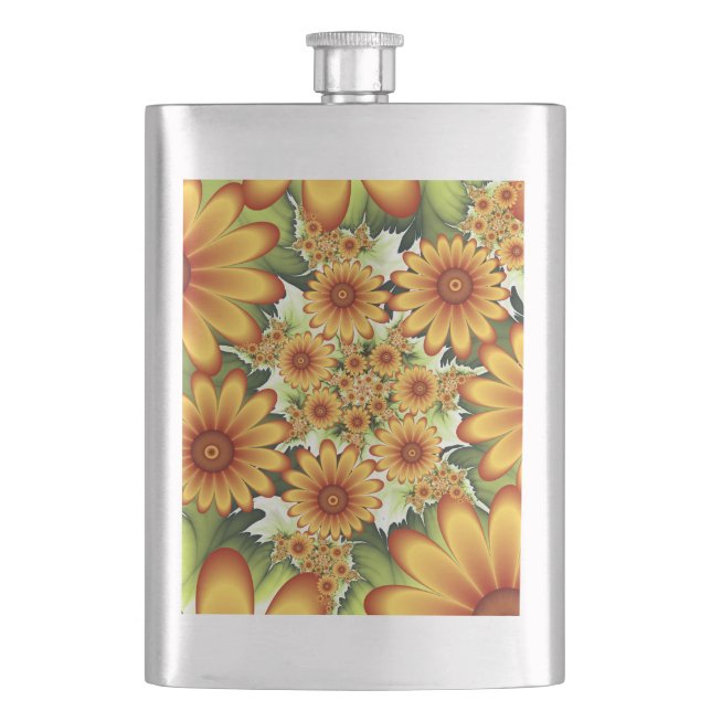 Blommigt Dream, Modern Abstrakt Flower Fractal Art Fickplunta (Framsidan)