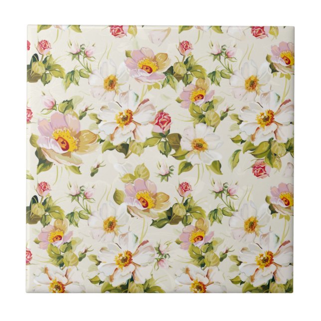 Blommigt Dreams #8 på Susiejayne Kakelplatta (Framsidan)