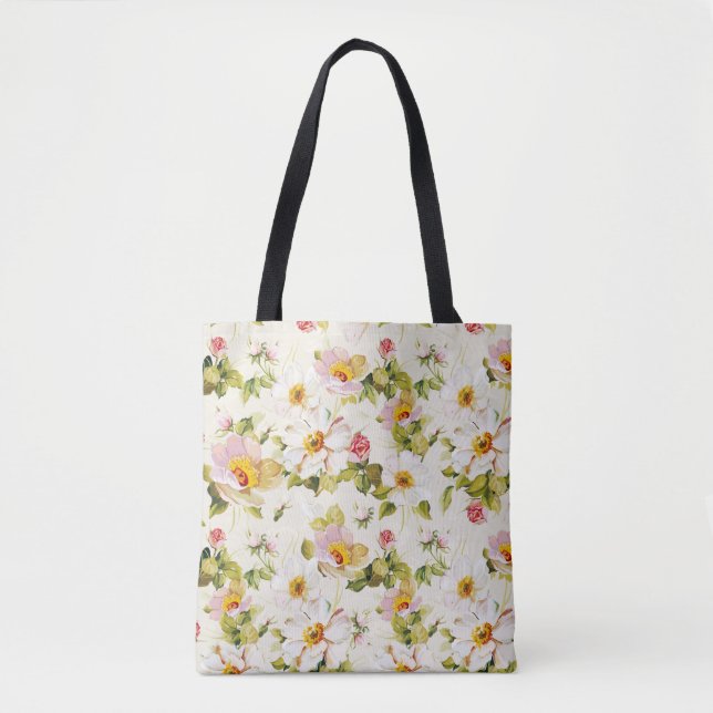 Blommigt Dreams nummer 8 i Susiejayne Tote Bag Tygkasse (Framsida)
