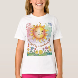 Blommigt Dreams T-Shirt for Girls - Cute & Snyggt