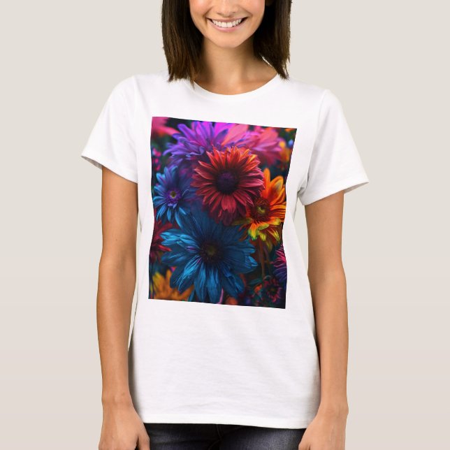 Blommigt Dreamscape T Shirt (Framsida)