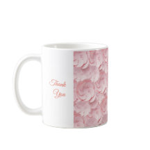 Blommigt Drinkware Tack Mugg Soft Rosa Färg