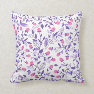 Blommigt Dudles rosa och violett Kudde