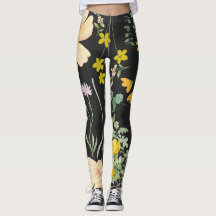 Blommigt Dusk Embrace: Midnight Bloom Leggings