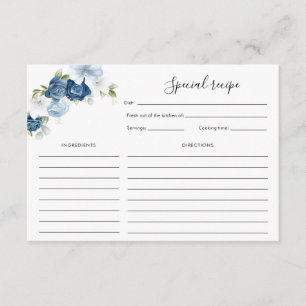 Blommigt Dusty Blue Bloom Möhippa Recept Tilläggskort