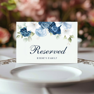 Blommigt Dusty Blue Eucalyptus Reserved Sign Card Inbjudan