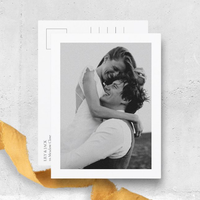 Blommigt Dusty Blue Hydrangea Bröllop Tack Vykort (Skapare uppladdad)