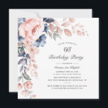 Blommigt Dusty Blue Rosa 60:e Födelsedagsfesten Inbjudningar<br><div class="desc">Blommigt Dusty Blue Rosa 60:e Födelsedagsfest inbjudan kan du enkelt anpassa med dina party-detaljer genom att klicka på knappen "Anpassa". Med en modern blommigt med skript och modern typografi</div>