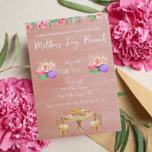 Blommigt Dusty Ro Mors dag Brunch
