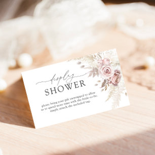 Blommigt & Dusty Ro Visning Shower Tilläggskort