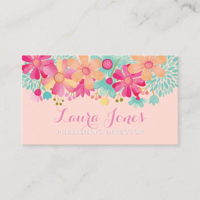 Blommigt Editor Publishing Director Manager Tidsbeställning Kort (Framsida)