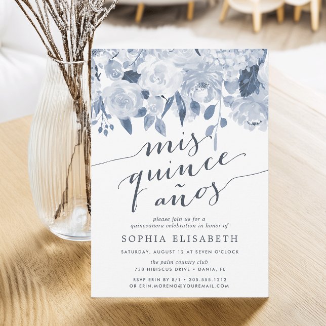 Blommigt efter sommaren | Elegant Vattenfärg Quinc Inbjudningar (Skapare uppladdad)