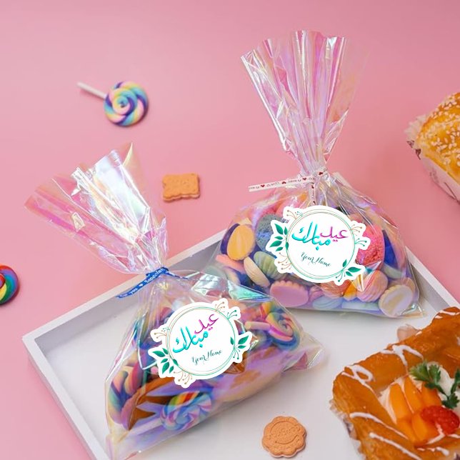 Blommigt Eid Mubarak Klistermärken (Skapare uppladdad)