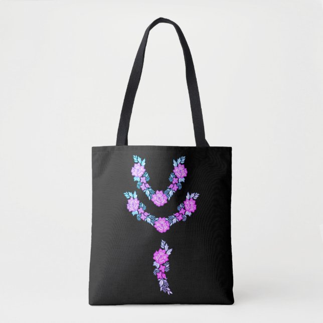 Blommigt Elegance Design Tote Tygkasse (Framsida)