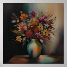 Blommigt Elegance in Oil Poster