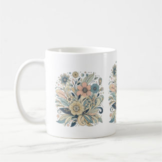 Blommigt Elegance in Pastel Tones Mugg