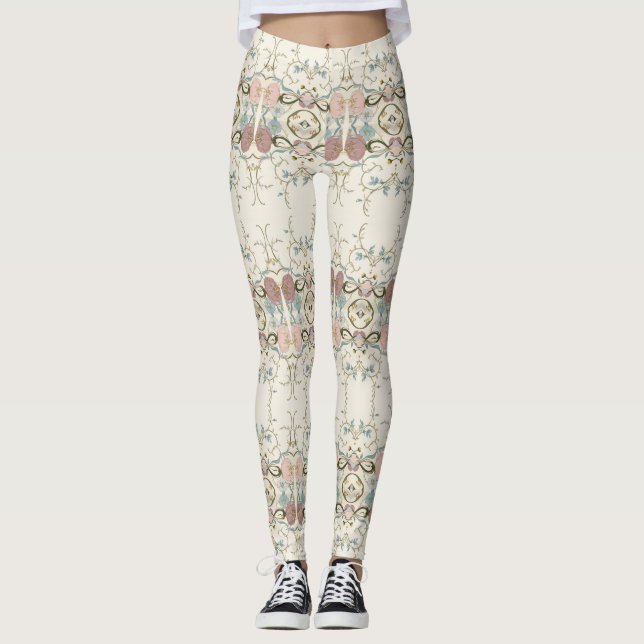 Blommigt Elegance Leggings7 Leggings (Framsida)