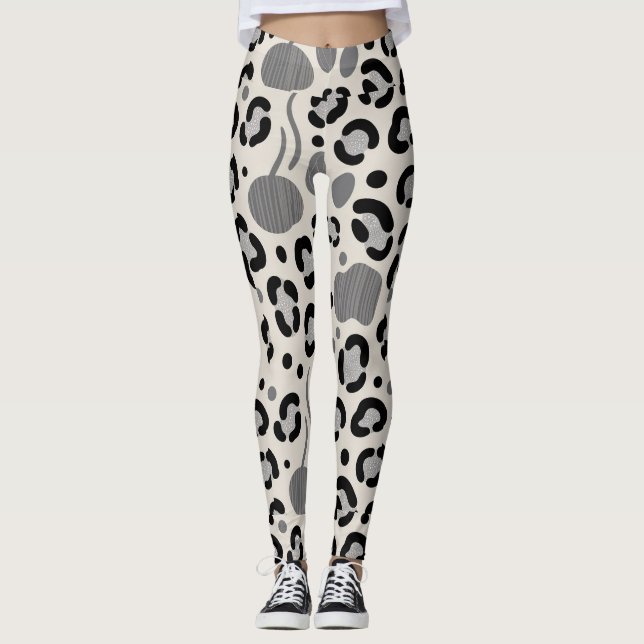 "Blommigt Elegance Leggings - Ai design (Framsida)