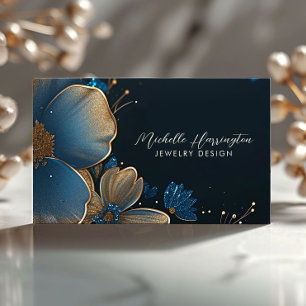 Blommigt Elegance Luxe Jewelry Designer, Artisan Visitkort
