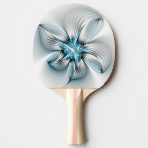 Blommigt Elegance Modern Abstrakt Blue Fractal Art Pingisracket