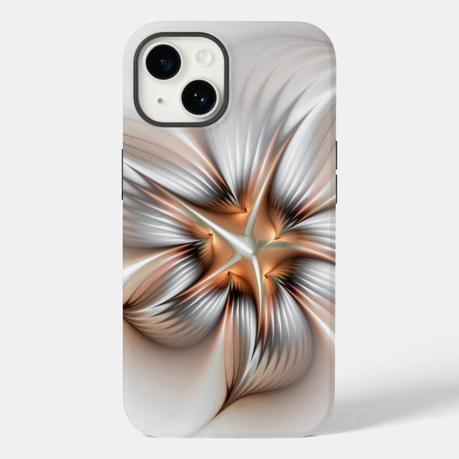 Blommigt Elegance Modern Abstrakt Fractal Art (Baksida)