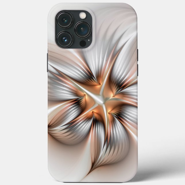 Blommigt Elegance Modern Abstrakt Fractal Art (Baksida)