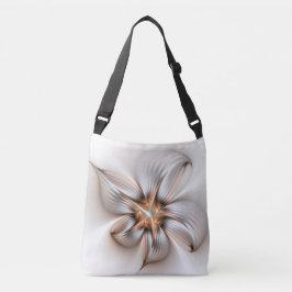 Blommigt Elegance Modern Abstrakt Fractal Art Axelväska