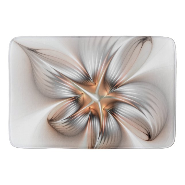 Blommigt Elegance Modern Abstrakt Fractal Art Badrumsmatta (Framsidan)