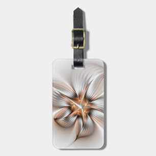 Blommigt Elegance Modern Abstrakt Fractal Art Bagagebricka