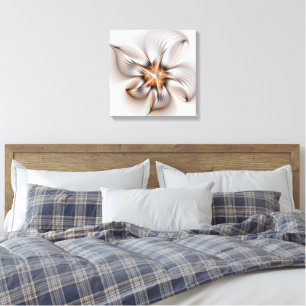 Blommigt Elegance Modern Abstrakt Fractal Art Canvastryck