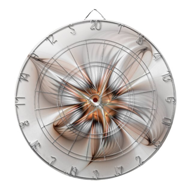 Blommigt Elegance Modern Abstrakt Fractal Art Darttavla (Framsidan)