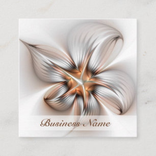 Blommigt Elegance Modern Abstrakt Fractal Art Fyrkantigt Visitkort