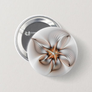 Blommigt Elegance Modern Abstrakt Fractal Art Knapp