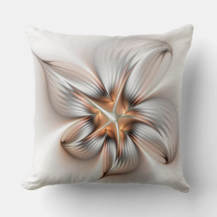 Blommigt Elegance Modern Abstrakt Fractal Art Kudde
