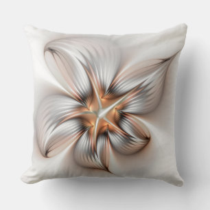 Blommigt Elegance Modern Abstrakt Fractal Art Kudde