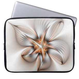Blommigt Elegance Modern Abstrakt Fractal Art Laptop Fodral