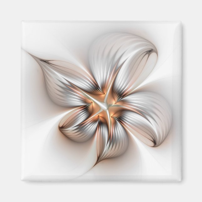 Blommigt Elegance Modern Abstrakt Fractal Art Magnet (Framsidan)