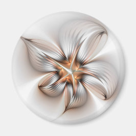 Blommigt Elegance Modern Abstrakt Fractal Art Magnet