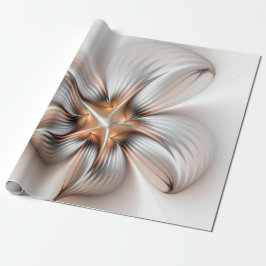 Blommigt Elegance Modern Abstrakt Fractal Art Presentpapper