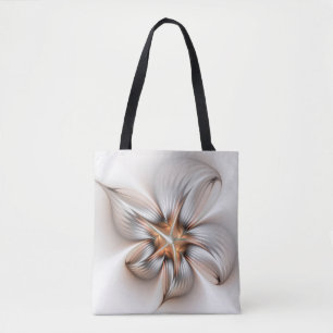 Blommigt Elegance Modern Abstrakt Fractal Art Tygkasse