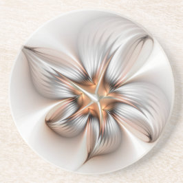 Blommigt Elegance Modern Abstrakt Fractal Art Underlägg