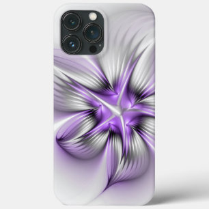 Blommigt Elegance Modern Abstrakt Violet Fractal A